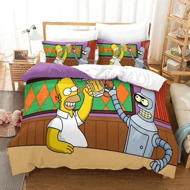 Housse de Couette Les Simpsons Robot